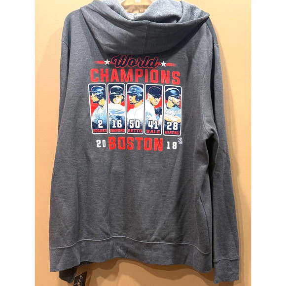 NWT Boston Red Sox Hoodie Sweatshirt Mens Full Zip World Champions 2018 Large - Picture 3 of 10